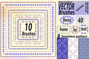 10 Decorative Vector Brushes