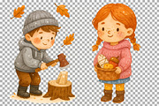 Fall Camping Clipart Woodland Animal, a Seasonal Illustration by SugarCloudStudioArt (Thumbnail 10 of 10)