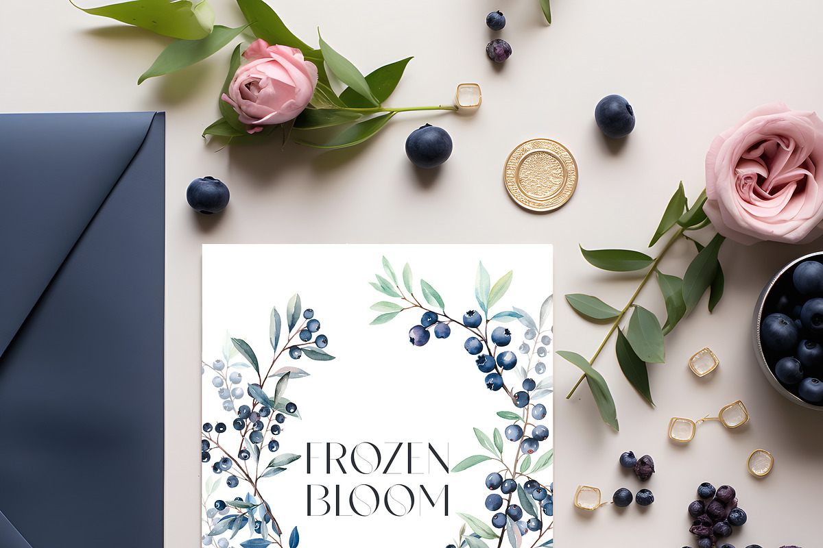Watercolor winter floral clipart, a Seasonal Illustration by MariGraphic boutique (Photo 6 of 9)