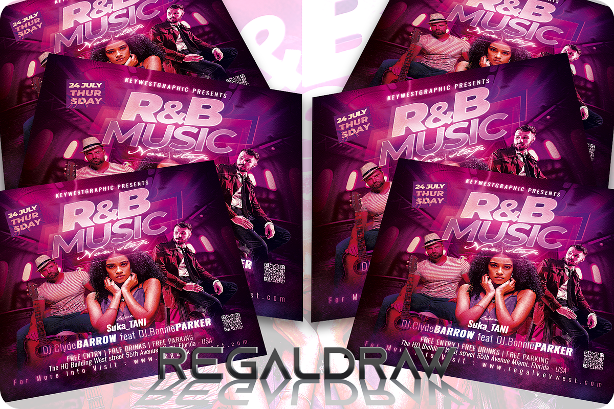 R&B Music Flyer, a Flyer Template by regalDRAW (Photo 3 of 3)