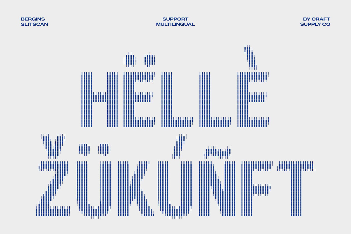 Bergins Slitscan, a Sans Serif Font by Craft Supply Co. (Photo 7 of 8)