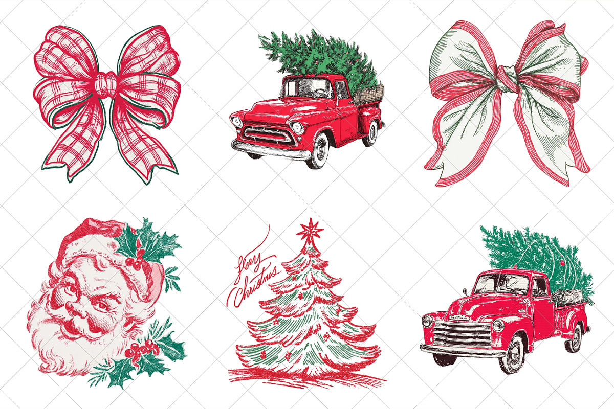 Christmas Line Art Png Bundle, an Illustration by SinaCreation (Photo 3 of 7)