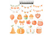 Watercolor Pumpkin Patch Animal, an Animal Illustration by CharmClipart (Thumbnail 7 of 10)