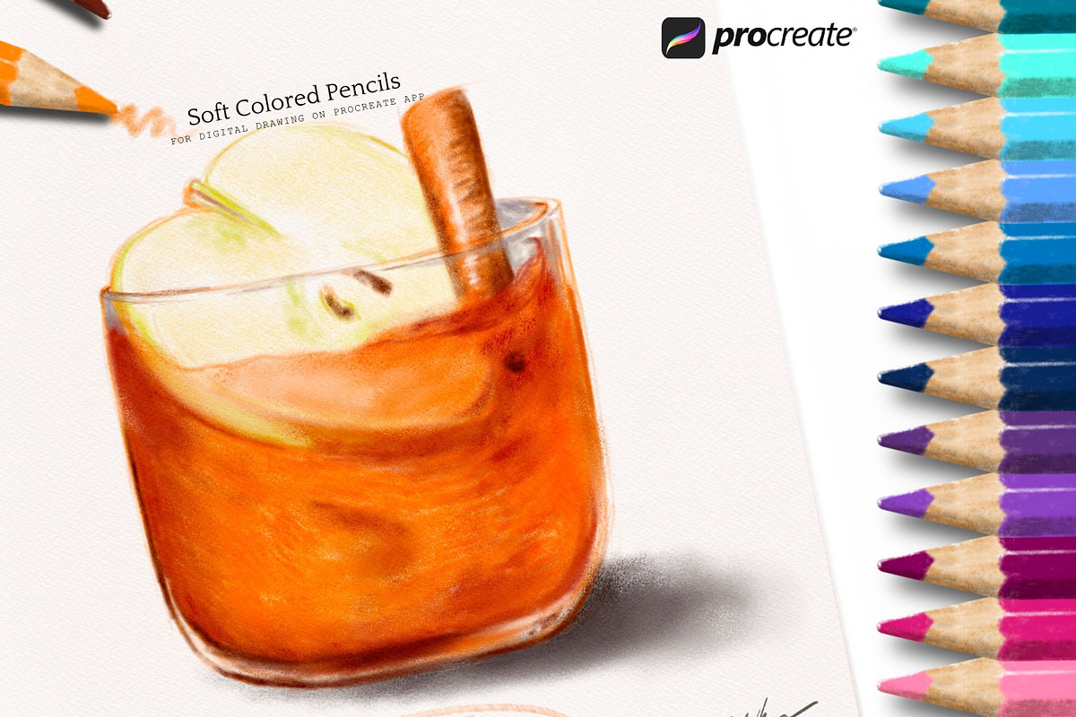 Procreate Soft Pastel Colored Pencil, a Brush Add-On by Fashion Workshop Bkk (Photo 8 of 8)