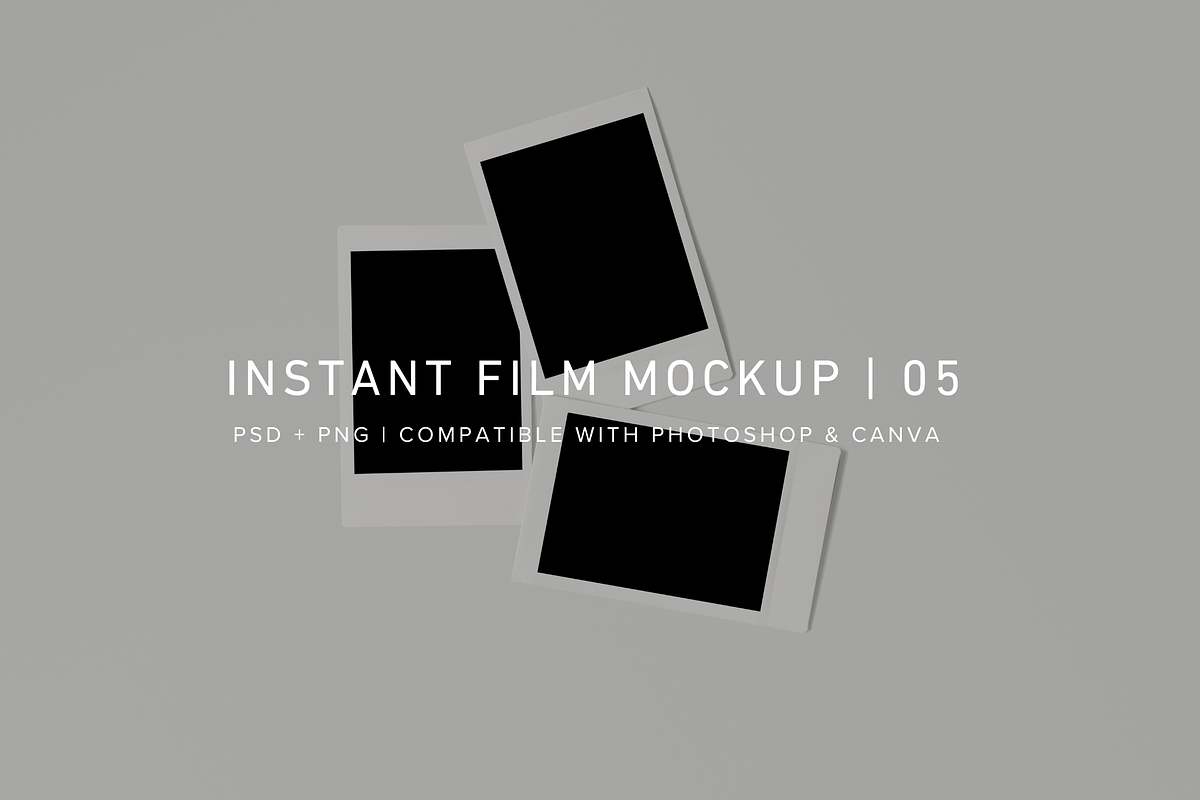 Instant Photo Pile Mockup | PSD, PNG, a Product Mockup by Pretty Techie (Photo 1 of 3)