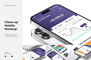 Close-Up Phone Mockup, an iPhone Mockup by Mockup Supper (Thumbnail 1 of 7)