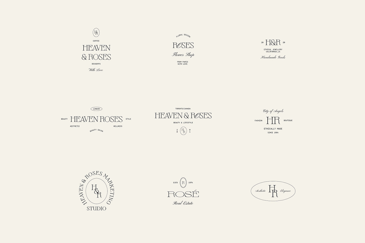 Heaven Minimal Logo Kit Ai Eps Psd, a Branding & Logo Template by Feel This (Photo 5 of 15)