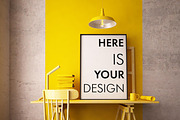 3 color interior with mockup poster, a Print Template by FilL239 (Thumbnail 2 of 4)