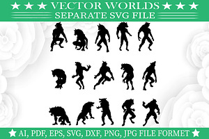 Werewolf SVG, Wolf, Werewolf SVG