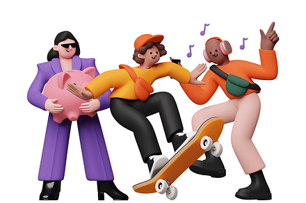 Homies 3D Illustration Constructor, a Characters & Person 3D Model by Craftwork
