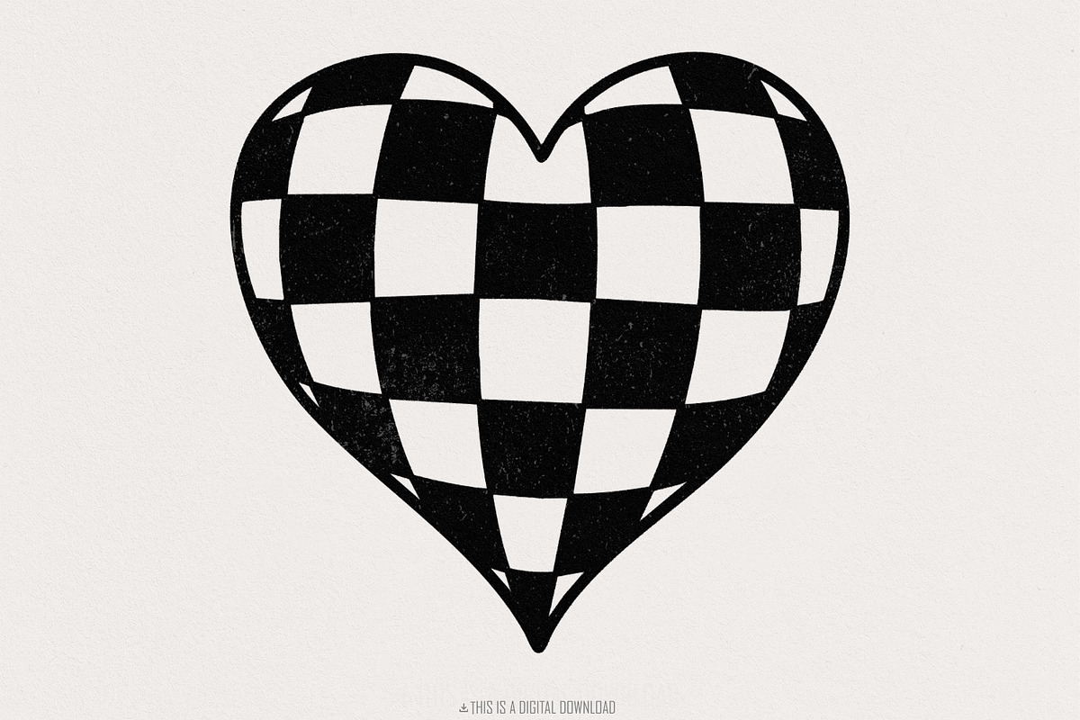 Checkered Heart PNG, Valentines Day, an Illustration by SharpMarketplace (Photo 1 of 9)