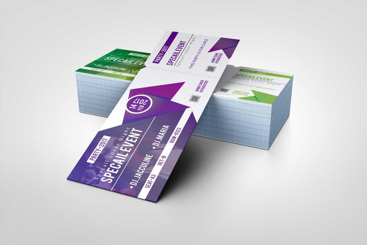 Concert Event Ticket Template, a Card Template by BrandlyTemplate (Photo 3 of 3)