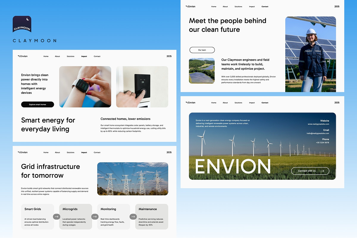 Clean Energy Pitch Deck, a Presentation Template by Claymoon Lab (Photo 7 of 7)