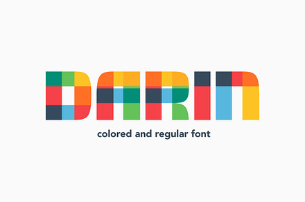 Darin colored and regular font, a Font by kaer_shop
