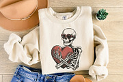 Skeleton Hugging a Heart PNG, Funny, an Illustration by SharpMarketplace (Thumbnail 4 of 9)