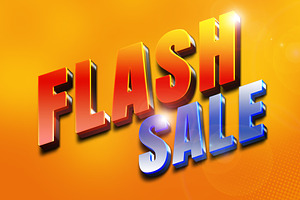 3D Text Effect Sale Style