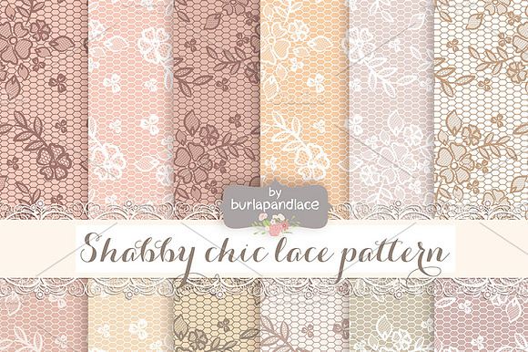 Lace nude shabby chic pattern preview 2