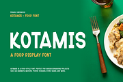 Kotamis - Food Display Font, a Handwritten Font by Iqsiart Studio (Thumbnail 1 of 7)