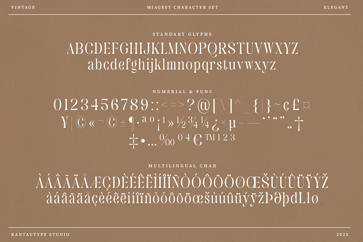 Miagest Elegant Serif Font, a Serif Font by RantautypeStudio (Photo 20 of 20)