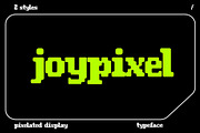 Joypixel - Pixelated Display Font, a Sans Serif Font by Brand Earth (Thumbnail 1 of 6)