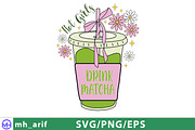 Hot Girls Drink Matcha SVG PNG, a Graphic by mh_arif (Thumbnail 1 of 4)