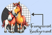 Whimsical Mother's Day Horse Clipart, an Illustration by Canvas Craft (Thumbnail 2 of 7)