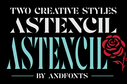 Astencil: Stencil Serif Font, a Serif Font by Andfonts
