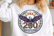 Patriotic USA Png 250th Anniversary, an Illustration by Designking (Thumbnail 4 of 6)