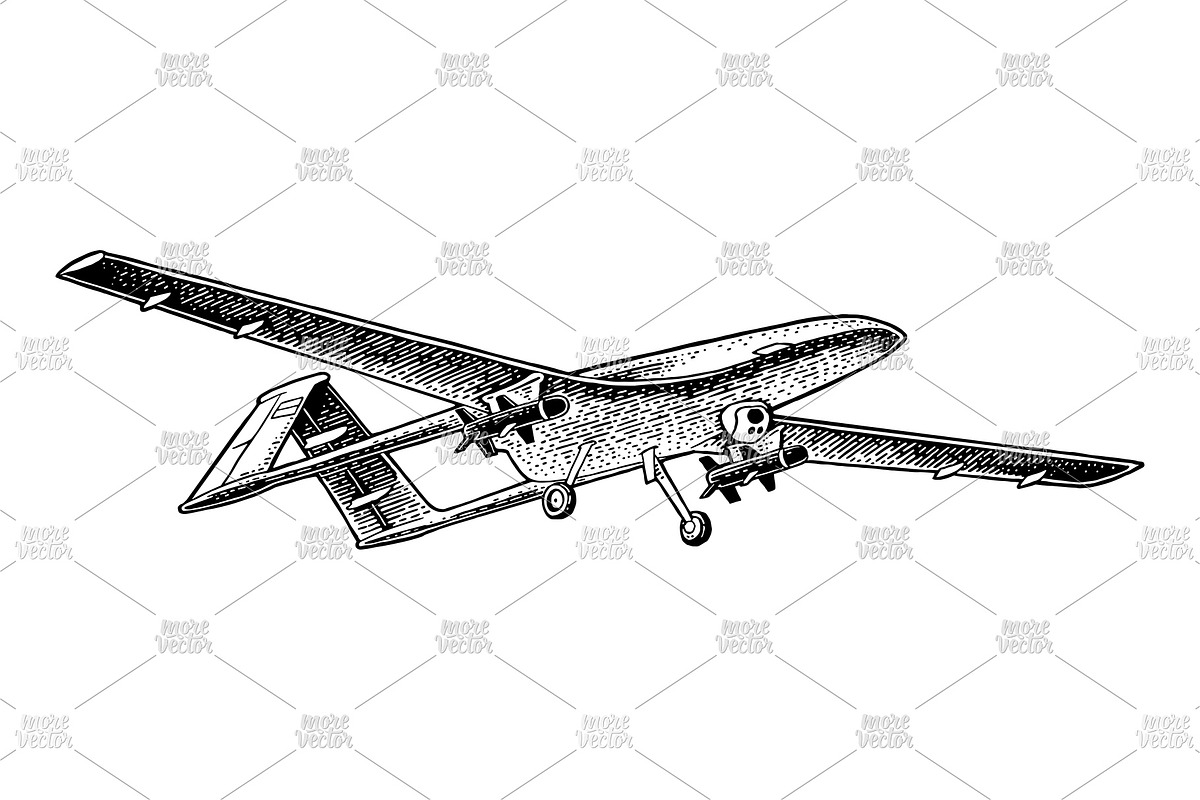 Dogs soldiers and drone engraving, an Animal Illustration by MoreVector (Photo 3 of 3)