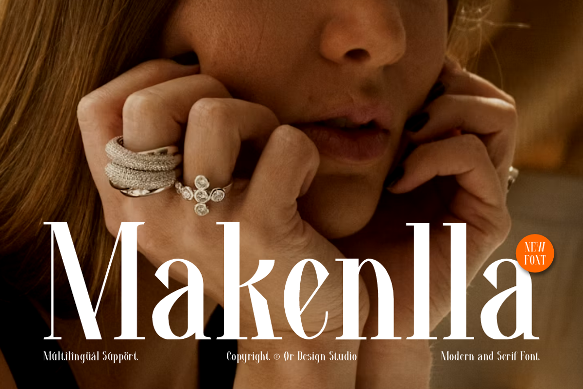 Makenlla - Elegant Fashion Font, a Serif Font by QR Design Studio (Photo 1 of 12)