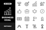 Business Goal Success Achievement, an Outline Icon by Unique Design Team (Thumbnail 1 of 3)