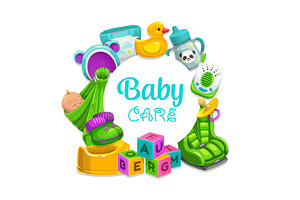 Baby Care, Children Toys Frame