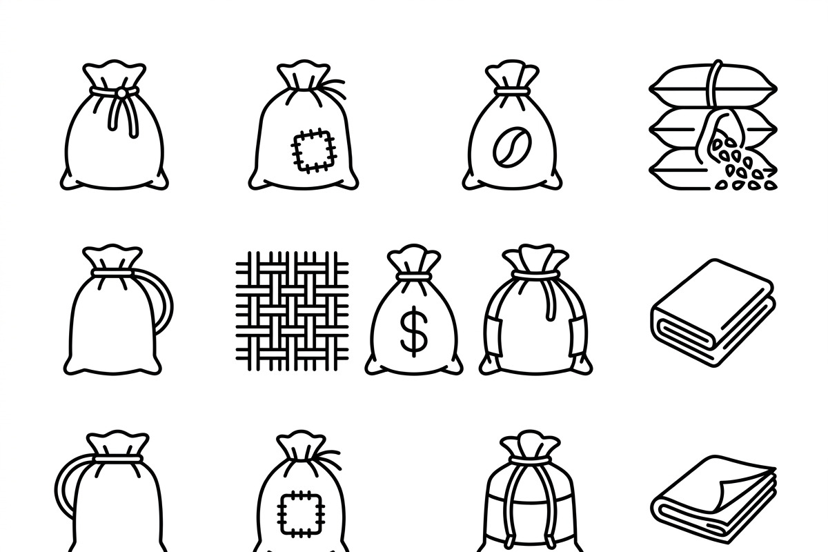 Bundles Set Coffee Roastery Icons, an Outline Icon by adenpinkstore (Photo 10 of 12)