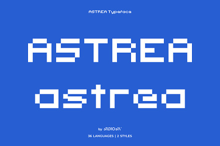 Astrea - Pixel Font | Display & Text, a Sans Serif Font by Studio Siv
