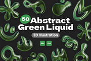 3D Abstract Green Liquid, an Object 3D Model by Rakata Studio (Thumbnail 1 of 3)