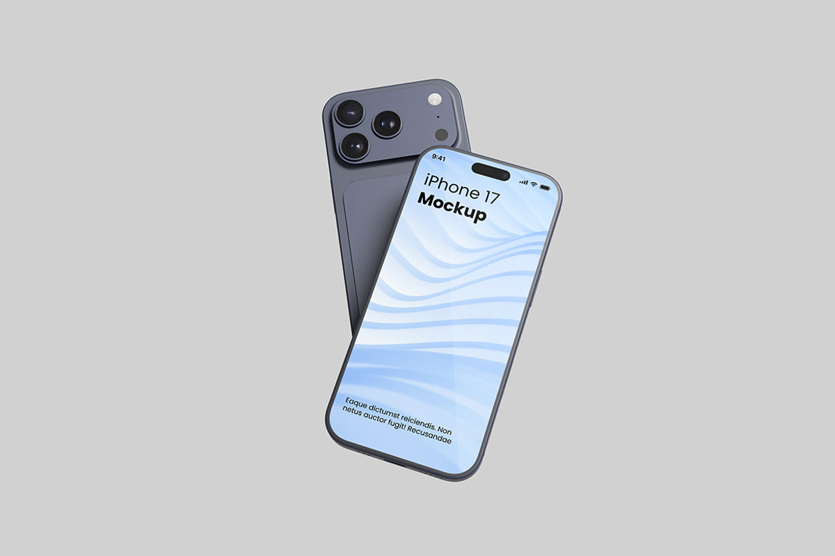 Minimalist iPhone 17 Mockup, a Mockup by ianmikraz (Photo 2 of 5)