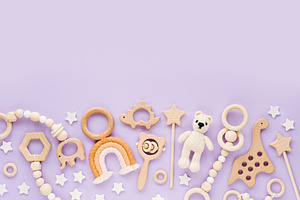 Wooden baby toys featuring toy, wooden, and kids