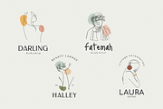 Woman Line Art Logo Templates, a Branding & Logo Template by Telllu & Friends (Thumbnail 3 of 9)