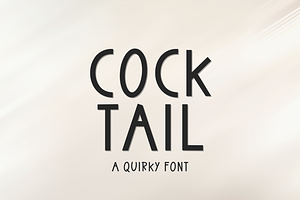 Cock tail - quirky handwritten font