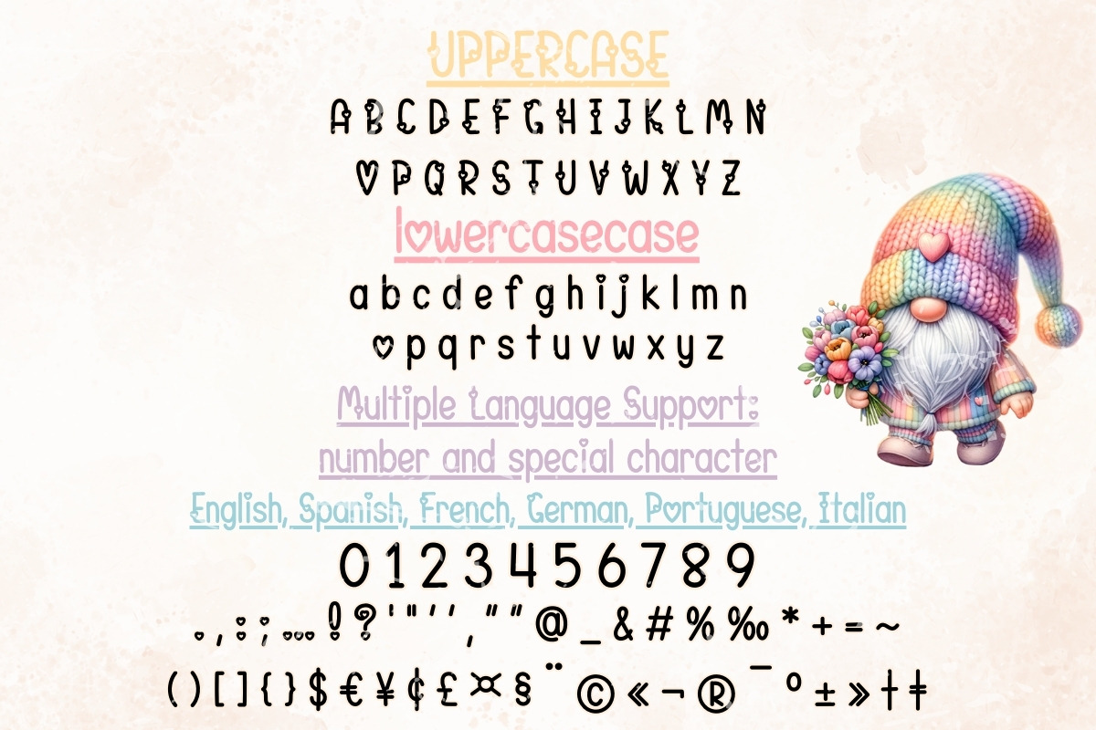 Love Rainbow - Handwriting, a Handwritten Font by Charmingbear59.design