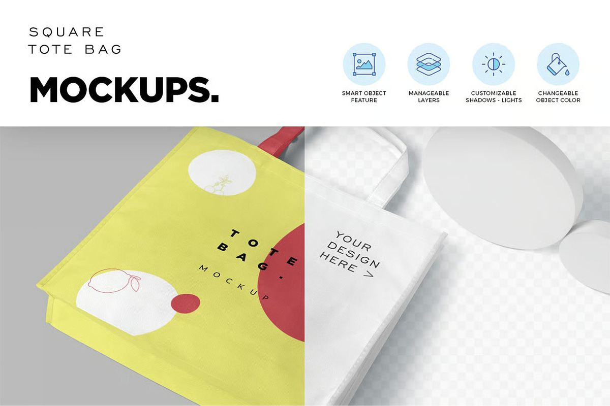Canvas Tote Bag Mockup, a Packaging Mockup by megostudi0 (Photo 6 of 6)