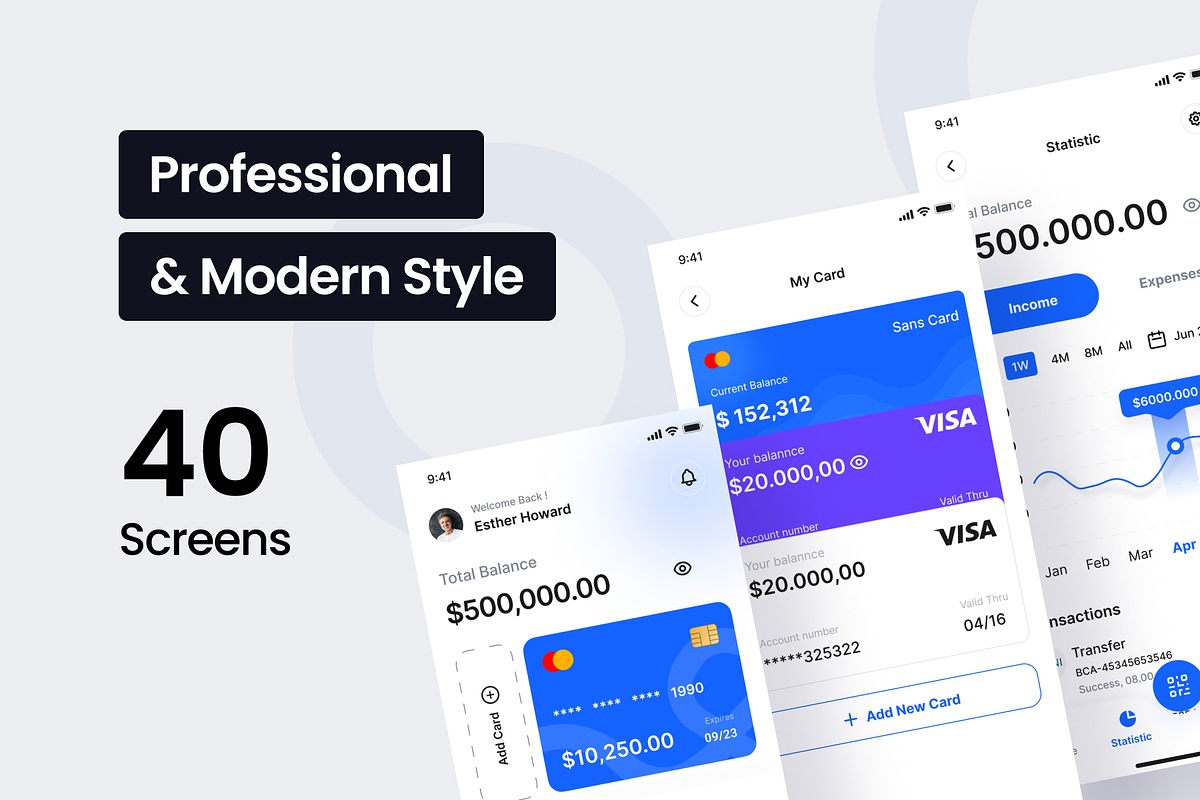CoPay - Digital Payment & Wallet App, an UI Kit Template by Sans Design (Photo 2 of 6)