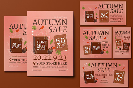 Gradient Autumn Sale Set