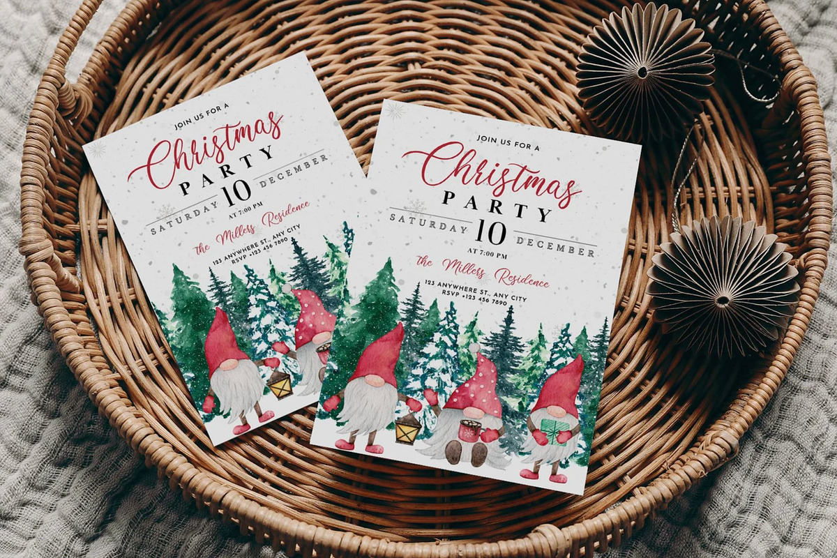 Editable Christmas Invitation, an Invitation Template by ForeverPrint (Photo 3 of 10)