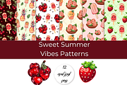 Sweet Summer Vibes Patterns — 12 JPG, a Pattern Graphic by InkyQueenArt (Thumbnail 1 of 4)