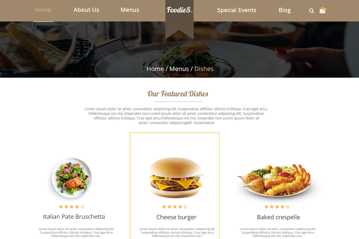 Foodies-Food&Restaurant PSD Template, a Websites & App Template by temRam (Photo 14 of 33)