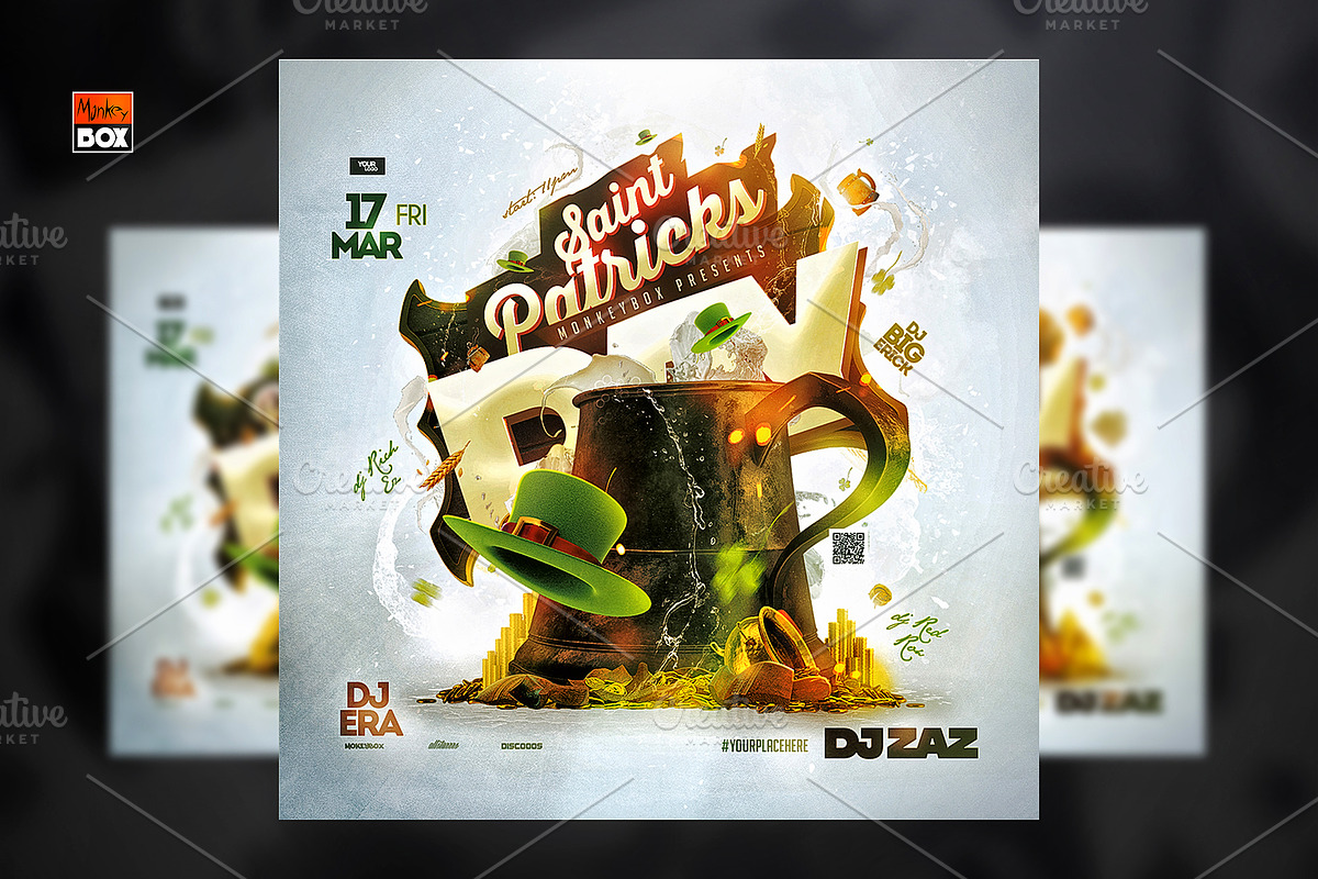 Flyer Saint Patricks Day, a Flyer Template by MonkeyBOX (Photo 1 of 3)