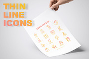 Zero Waste | 16 Thin Line Icons Set, an Outline Icon by Alex Blogoodf (Thumbnail 3 of 9)