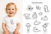Kids’s Line Doodles, an Illustration by ElenaPlatovaArt (Thumbnail 2 of 9)