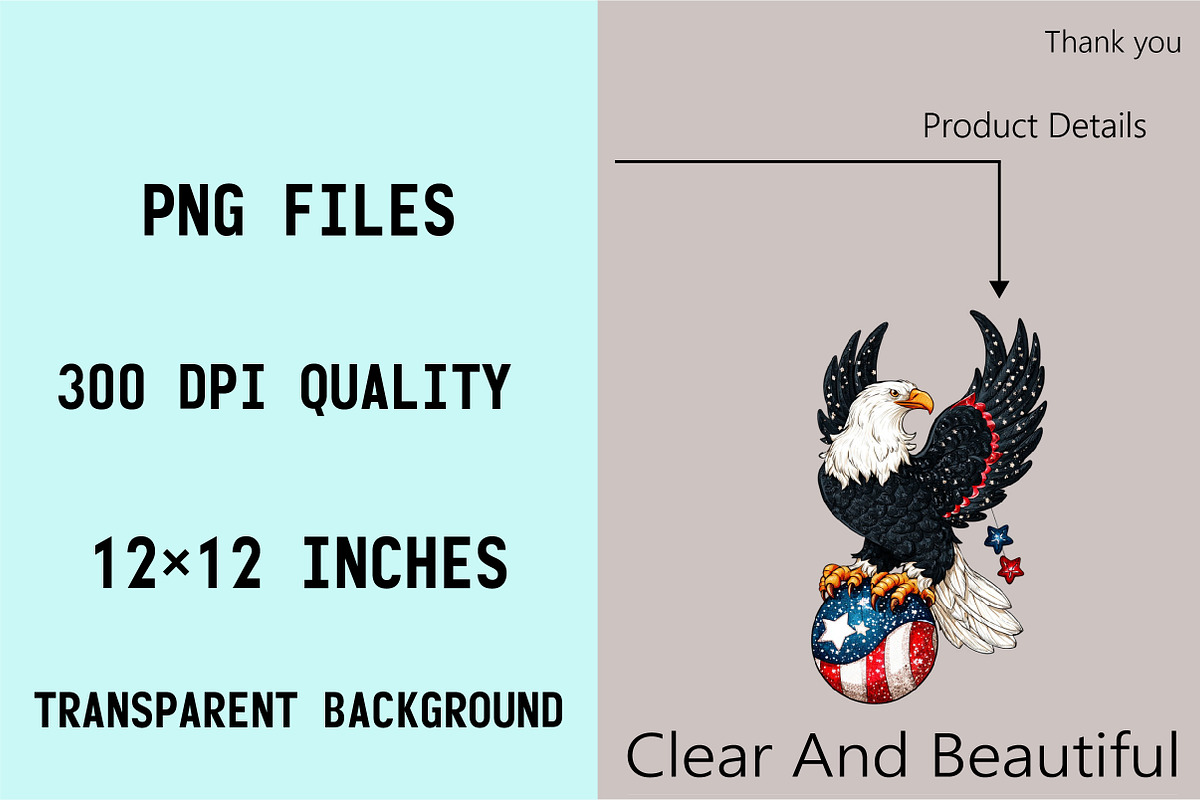 4th of July Eagle Patriotic Clipart, an Illustration by SVGArt (Photo 7 of 9)